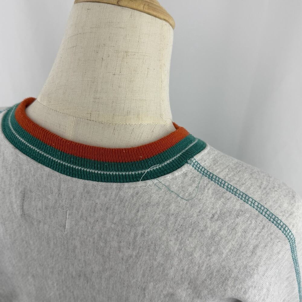 Vintage 90s Miami Dolphins Crewneck Sweatshirt Sz XL Gray Palm Legends Athletic - Picture 6 of 7